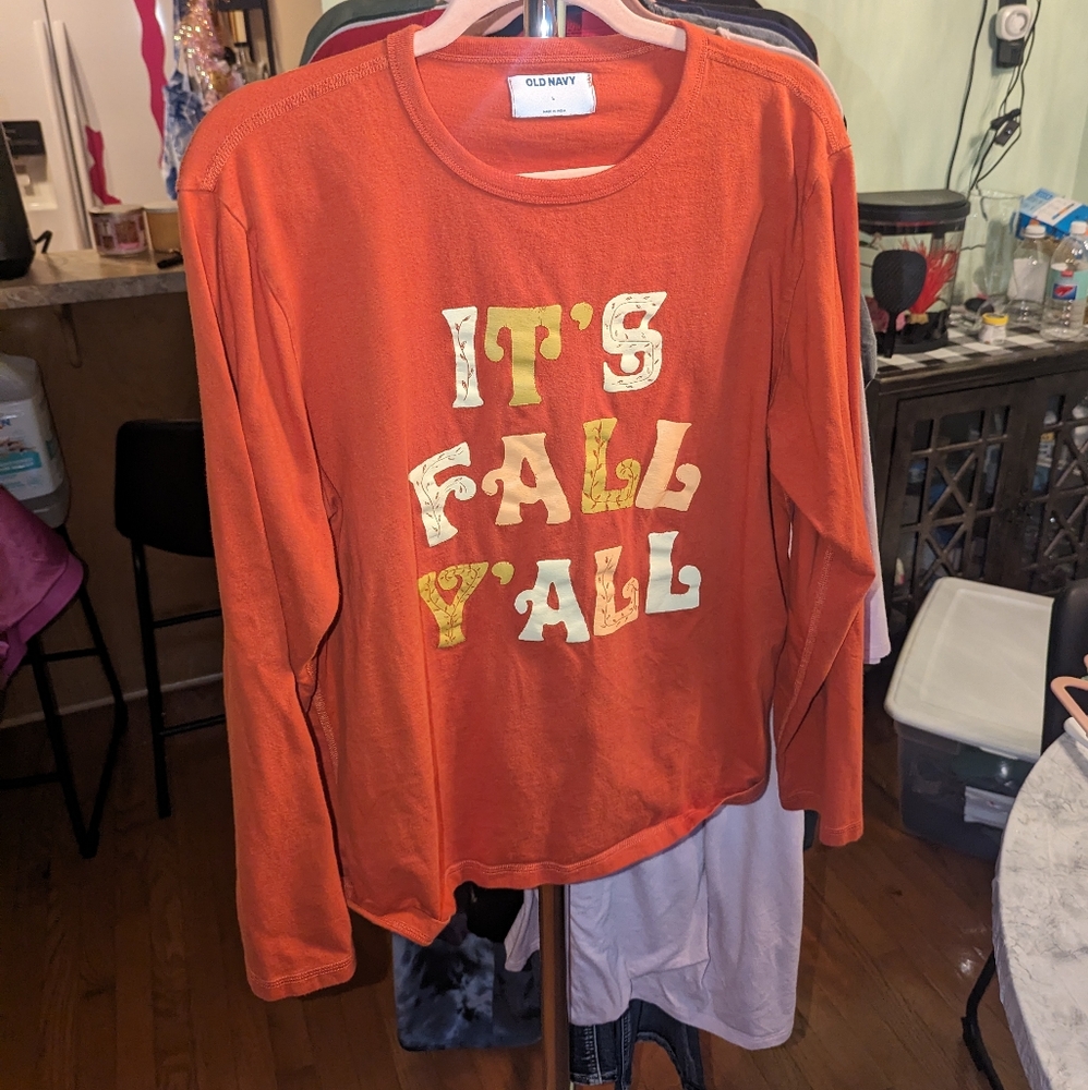 ❤️Old Navy It's fall y'all long sleeve top Large